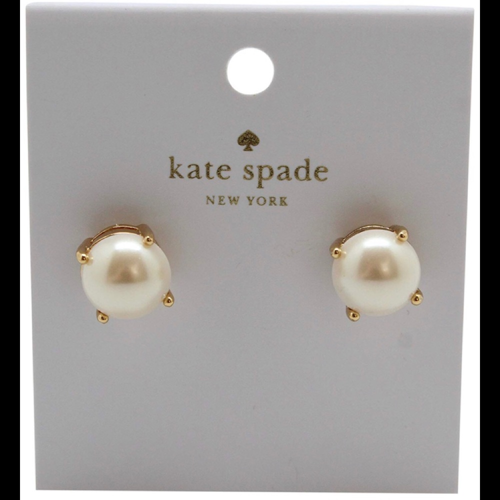 KS NEW YORK CLASSIC CREAM IVORY GOLD PEARL STUDS